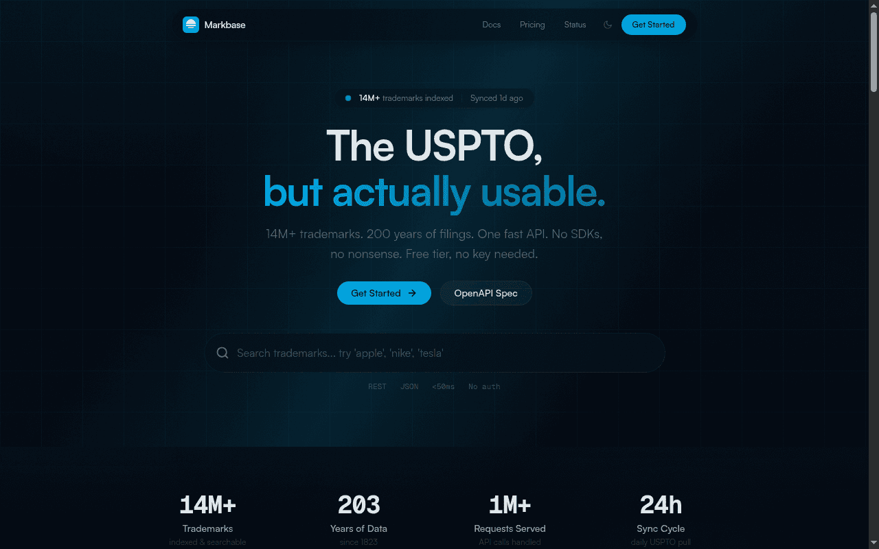 Markbase screenshot